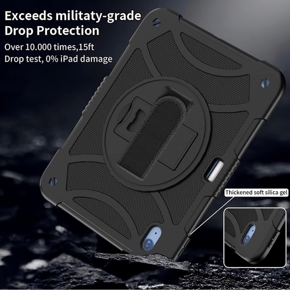 HAIKEDZ iPad 10th Generation Case, Full-Body Drop Protection Case with Pen Holde - Picture 2 of 11